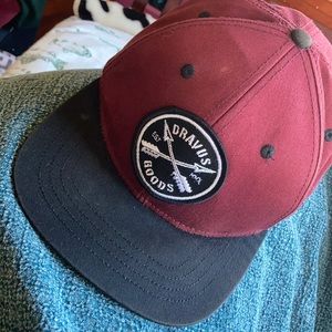 Dravus goods maroon/black SnapBack hat